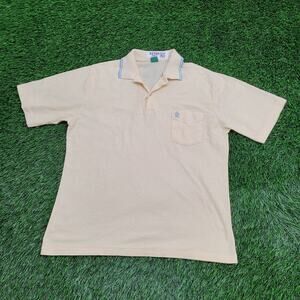 Vintage 90s Penguin Polo Shirt Medium 20x25 Yellow Preppy
